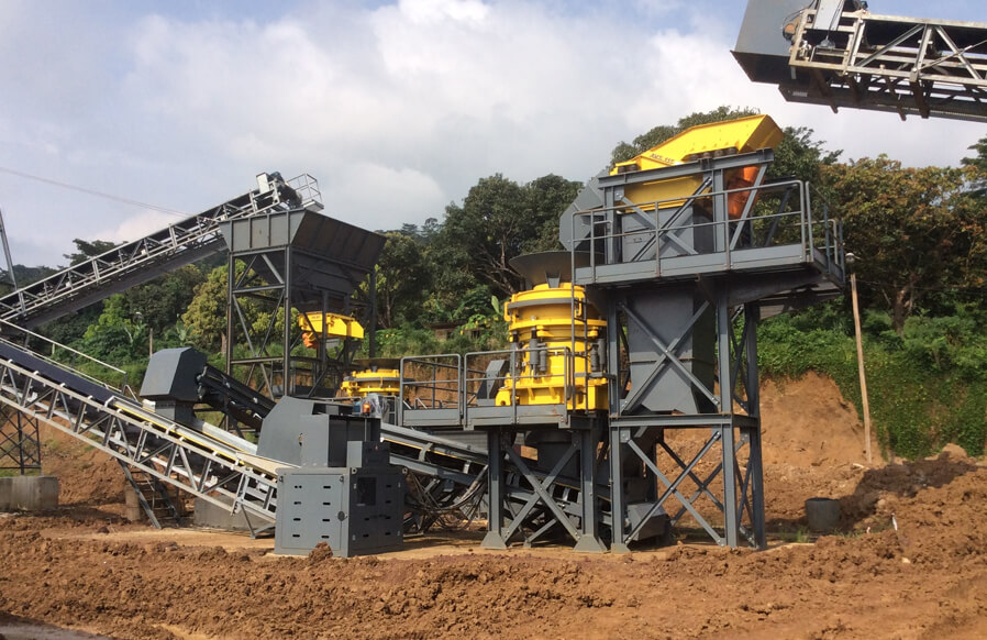 Conical crushing of the Baioni plant 