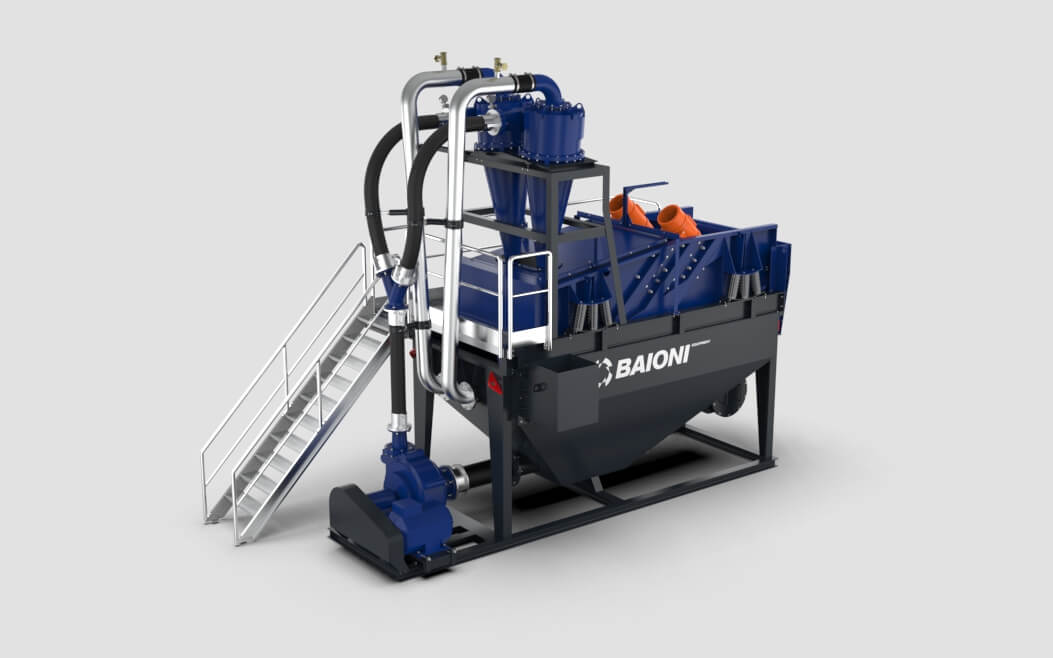 Hydrocyclone units for sand recovery GRF Baioni side