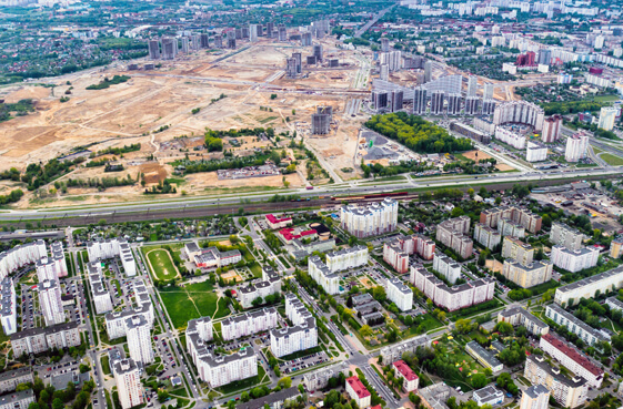 Land treatment plants construction sites urban areas