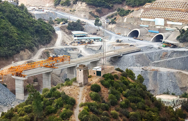 Impianti per trattamento terreni da scavi infrastrutture Baioni