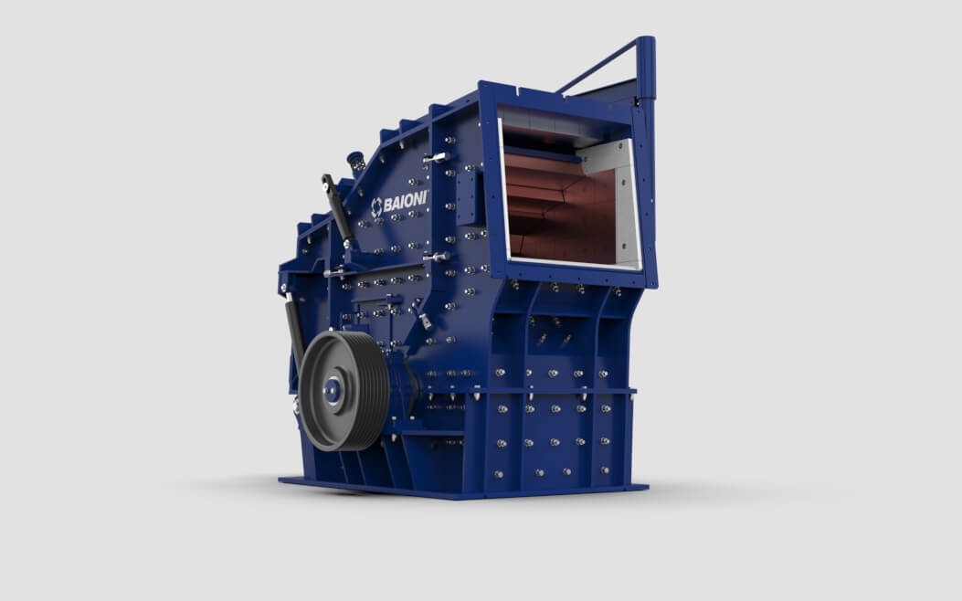 Primary impact crusher MP material entry side